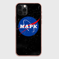 Чехол для iPhone 12 Pro Max Марк Наса космос, цвет: 3D-светло-розовый