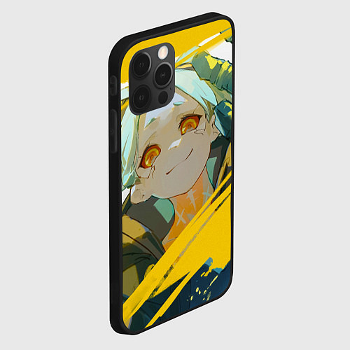 Чехол iPhone 12 Pro Max Киберпанк: Бегущие по краю Ребекка / 3D-Черный – фото 2