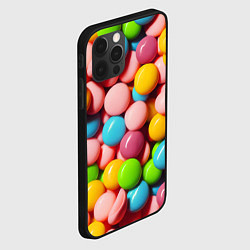 Чехол для iPhone 12 Pro Max Много ярких конфет, цвет: 3D-черный — фото 2