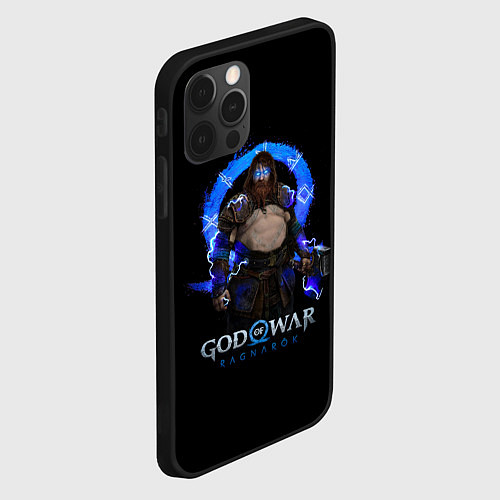 Чехол iPhone 12 Pro Max Thor GoW Ragnarok / 3D-Черный – фото 2