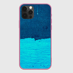 Чехол для iPhone 12 Pro Max Цветной бетон, цвет: 3D-малиновый