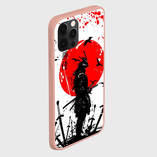 Чехол iPhone 12 Pro Max Самурай хранитель / 3D-Светло-розовый – фото 2