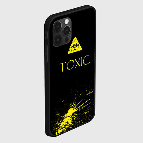 Чехол iPhone 12 Pro Max TOXIC - Биологическая опасность / 3D-Черный – фото 2