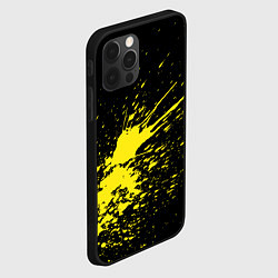 Чехол для iPhone 12 Pro Max Желтые брызги, цвет: 3D-черный — фото 2