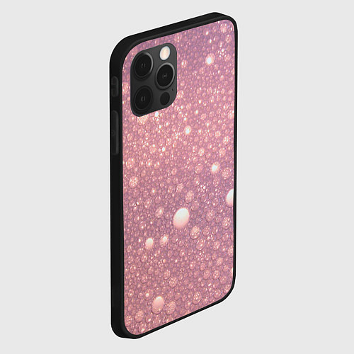 Чехол iPhone 12 Pro Max Pink bubbles / 3D-Черный – фото 2