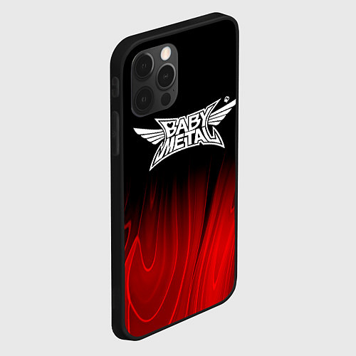 Чехол iPhone 12 Pro Max Babymetal red plasma / 3D-Черный – фото 2