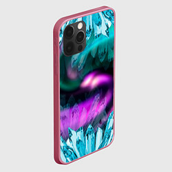 Чехол для iPhone 12 Pro Max Кристаллы и северное сияние, цвет: 3D-малиновый — фото 2