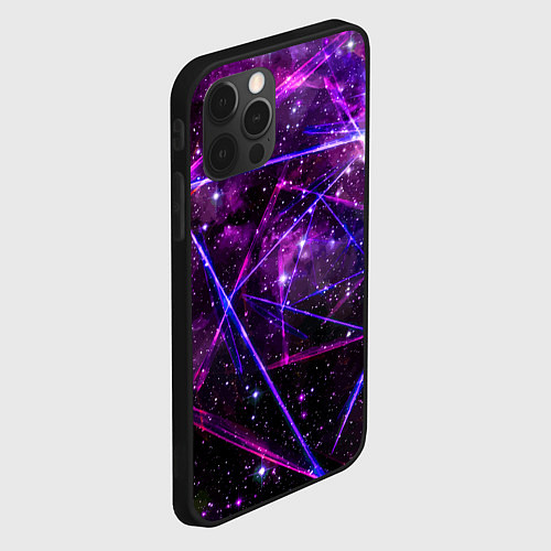 Чехол iPhone 12 Pro Max Triangle space - Neon - Geometry / 3D-Черный – фото 2