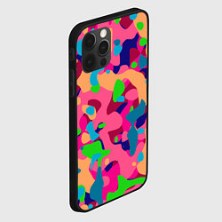 Чехол для iPhone 12 Pro Max Абстракция в психоделических цветах, цвет: 3D-черный — фото 2