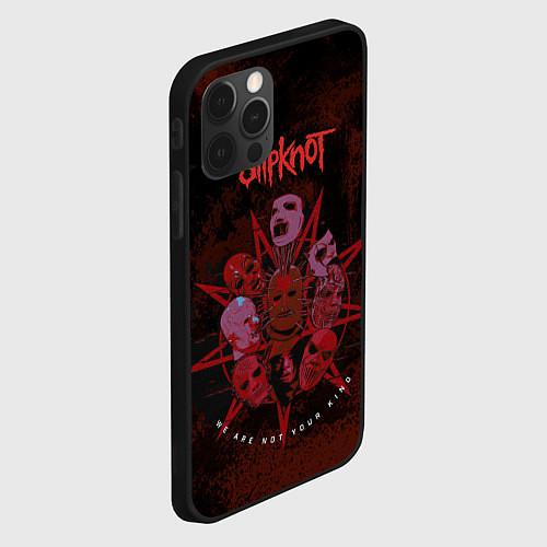 Чехол iPhone 12 Pro Max Slipknot red satan / 3D-Черный – фото 2