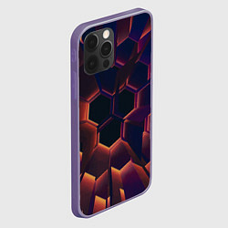 Чехол для iPhone 12 Pro Max Абстрактные металл и лучи, цвет: 3D-серый — фото 2