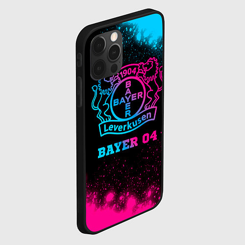 Чехол iPhone 12 Pro Max Bayer 04 - neon gradient / 3D-Черный – фото 2