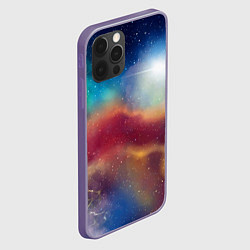 Чехол для iPhone 12 Pro Max Многогранное космическое пространство - яркая звез, цвет: 3D-серый — фото 2