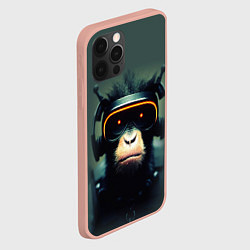 Чехол для iPhone 12 Pro Max Кибер-обезьяна, цвет: 3D-светло-розовый — фото 2