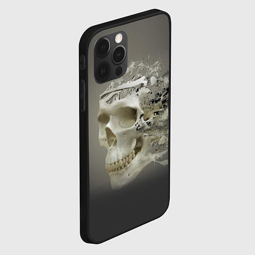 Чехол iPhone 12 Pro Max Vanguard skull - destroyed / 3D-Черный – фото 2