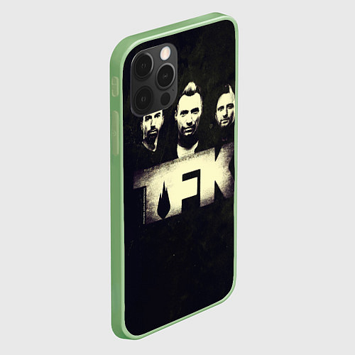 Чехол iPhone 12 Pro Max The End Is Where We Begin - Thousand Foot Krutch / 3D-Салатовый – фото 2