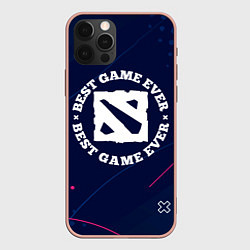 Чехол для iPhone 12 Pro Max Символ Dota и надпись best game ever, цвет: 3D-светло-розовый