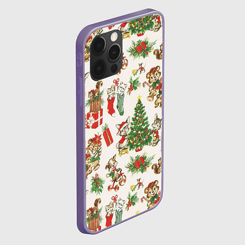 Чехол iPhone 12 Pro Max Christmas Рождество / 3D-Серый – фото 2