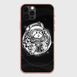 Чехол для iPhone 12 Pro Max Хомяк в космосе, цвет: 3D-светло-розовый