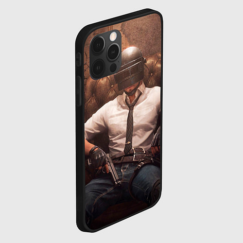 Чехол iPhone 12 Pro Max PlаyerUnknowns Battlegrounds / 3D-Черный – фото 2
