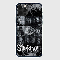 Чехол для iPhone 12 Pro Max Slipknot black & white style, цвет: 3D-черный