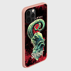 Чехол для iPhone 12 Pro Max Slipknot - козел, цвет: 3D-светло-розовый — фото 2