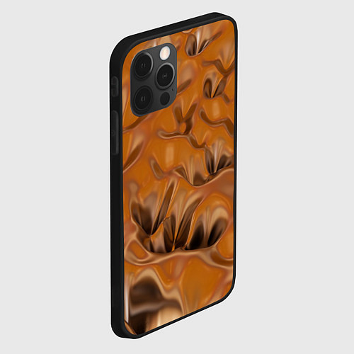 Чехол iPhone 12 Pro Max Шоколадная лава / 3D-Черный – фото 2
