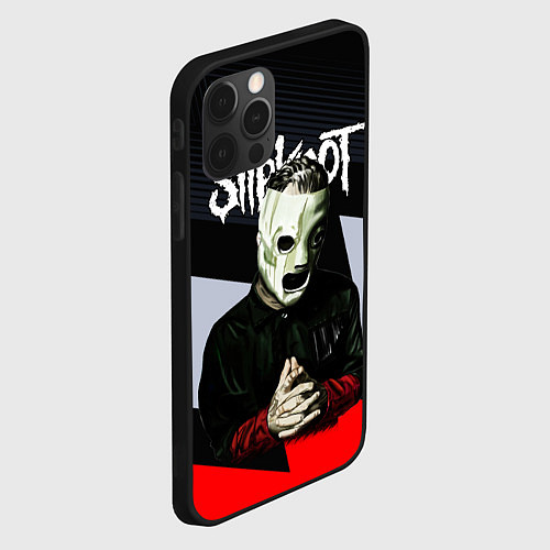 Чехол iPhone 12 Pro Max Slipknot абстракция / 3D-Черный – фото 2