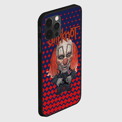 Чехол iPhone 12 Pro Max Slipknot clown / 3D-Черный – фото 2