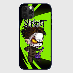 Чехол для iPhone 12 Pro Max Slipknot green, цвет: 3D-черный