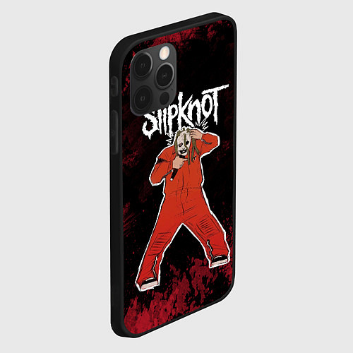 Чехол iPhone 12 Pro Max Slipknot music / 3D-Черный – фото 2