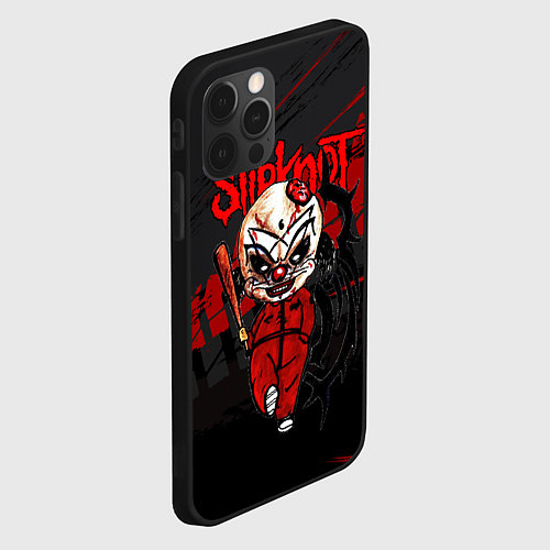 Чехол iPhone 12 Pro Max Slipknot bloody / 3D-Черный – фото 2