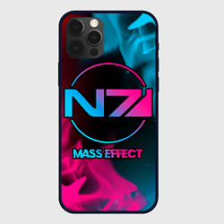 Чехол для iPhone 12 Pro Max Mass Effect - neon gradient, цвет: 3D-черный