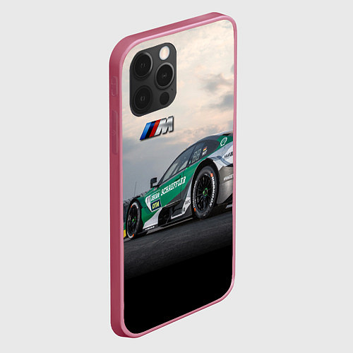 Чехол iPhone 12 Pro Max BMW M Power - Racing team - Motorsport / 3D-Малиновый – фото 2