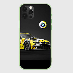 Чехол для iPhone 12 Pro Max BMW Motorsport - Racing team, цвет: 3D-салатовый