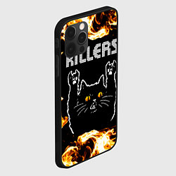 Чехол для iPhone 12 Pro Max The Killers рок кот и огонь, цвет: 3D-черный — фото 2