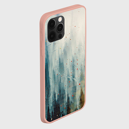 Чехол iPhone 12 Pro Max Абстрактные водянистые паттерны и краски / 3D-Светло-розовый – фото 2