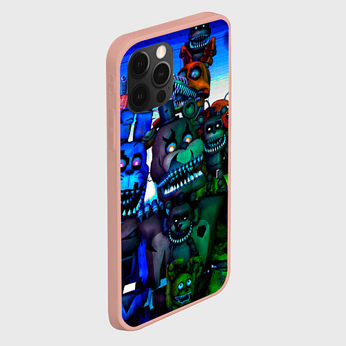 Чехол iPhone 12 Pro Max Five Nights at Freddys 4 / 3D-Светло-розовый – фото 2