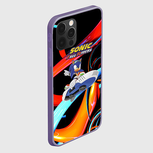 Чехол iPhone 12 Pro Max Sonic Free Riders - Hedgehog / 3D-Серый – фото 2