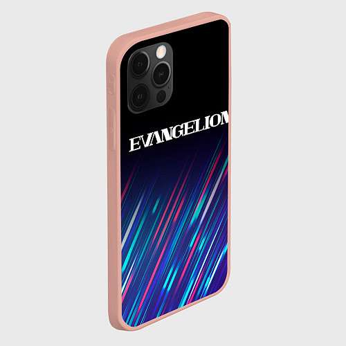 Чехол iPhone 12 Pro Max Evangelion stream / 3D-Светло-розовый – фото 2