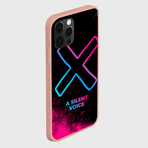 Чехол iPhone 12 Pro Max A Silent Voice - neon gradient / 3D-Светло-розовый – фото 2