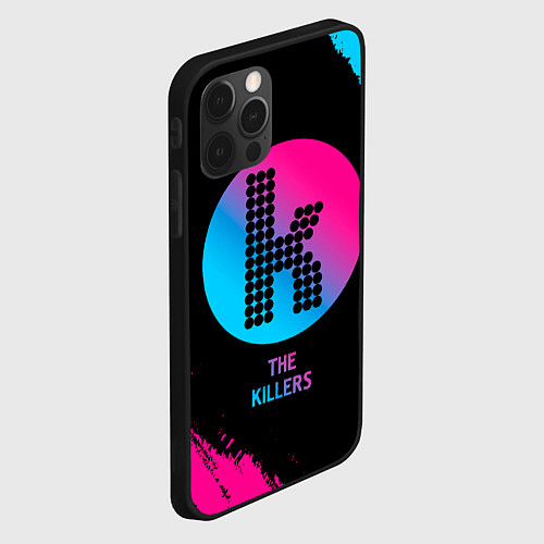 Чехол iPhone 12 Pro Max The Killers - neon gradient / 3D-Черный – фото 2