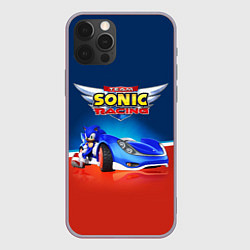 Чехол для iPhone 12 Pro Max Team Sonic Racing - Ёжик и его точило, цвет: 3D-серый