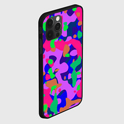 Чехол для iPhone 12 Pro Max Абстракция в неоновых цветах, цвет: 3D-черный — фото 2