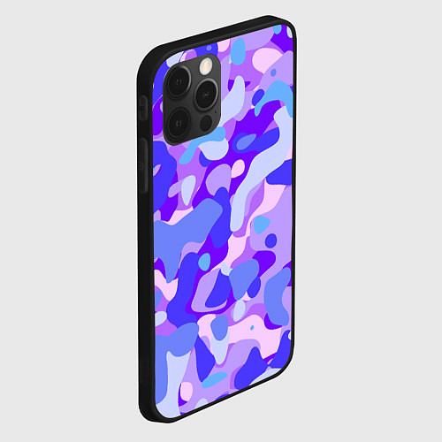 Чехол iPhone 12 Pro Max Ультрафиолетовая абстракция / 3D-Черный – фото 2