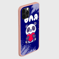 Чехол для iPhone 12 Pro Max Оля панда с сердечком, цвет: 3D-светло-розовый — фото 2