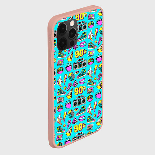 Чехол iPhone 12 Pro Max Nostalgia for 90 / 3D-Светло-розовый – фото 2