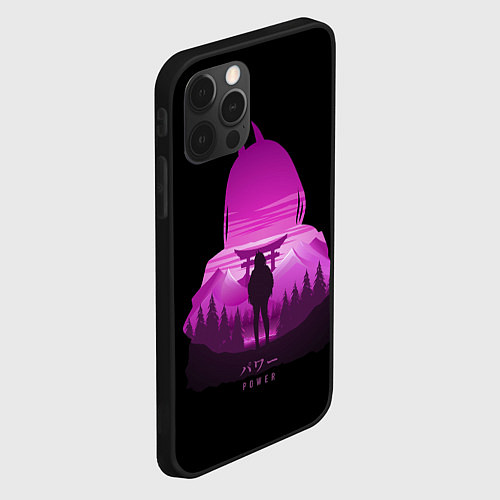 Чехол iPhone 12 Pro Max Силуэт Пауэр / 3D-Черный – фото 2