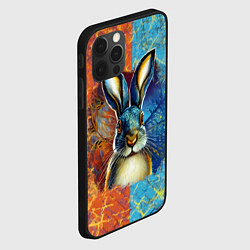 Чехол для iPhone 12 Pro Max Огненный новогодний кролик, цвет: 3D-черный — фото 2