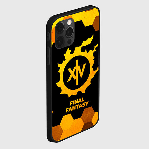Чехол iPhone 12 Pro Max Final Fantasy - gold gradient / 3D-Черный – фото 2